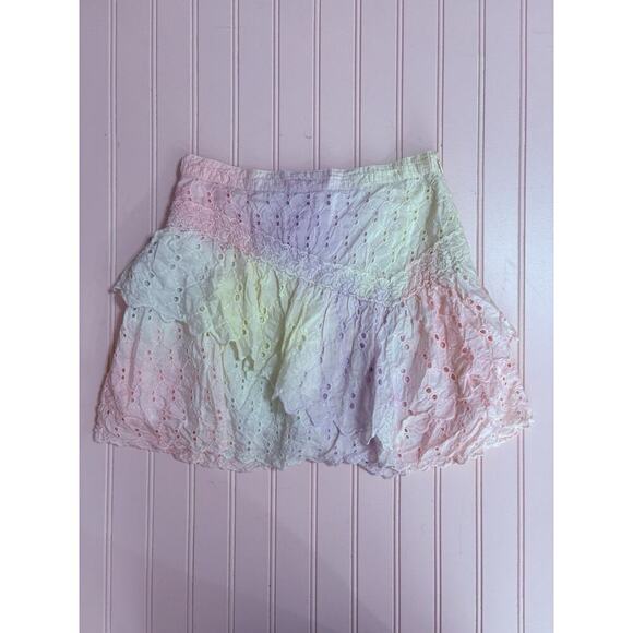 Loveshackfancy Pastel Aaron Skirt in Candyland Hand Dye Size 2 - Picture 2 of 7